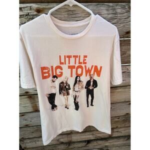 Little Big Town Tour Concert T Shirt 2025 M Beige Dbl Sided Cities Short Sleeve